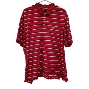Brooks Brothers Red White‎ Blue Stripe Short Sleeve Polo Shirt XXL